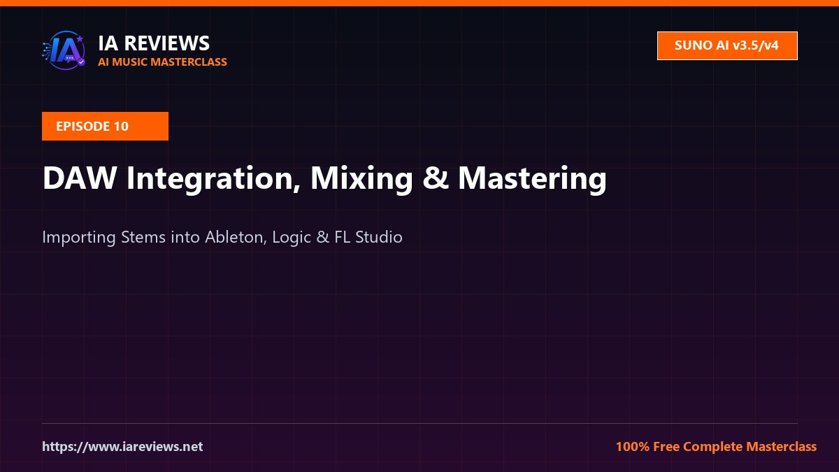 Featured Image - Episode 10: Suno AI Masterclass #10: DAW Integration, Mixing & Mastering
