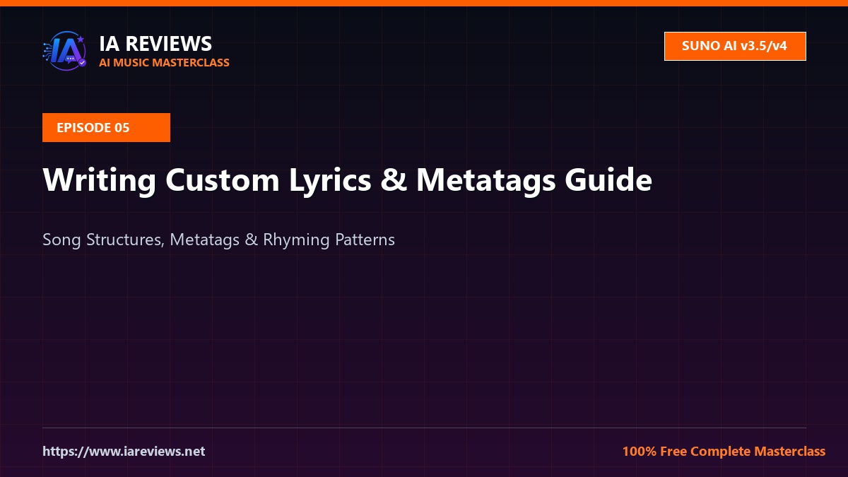 Featured Image - Episode 5: Suno AI Masterclass #5: Writing Custom Lyrics & Metatags Guide