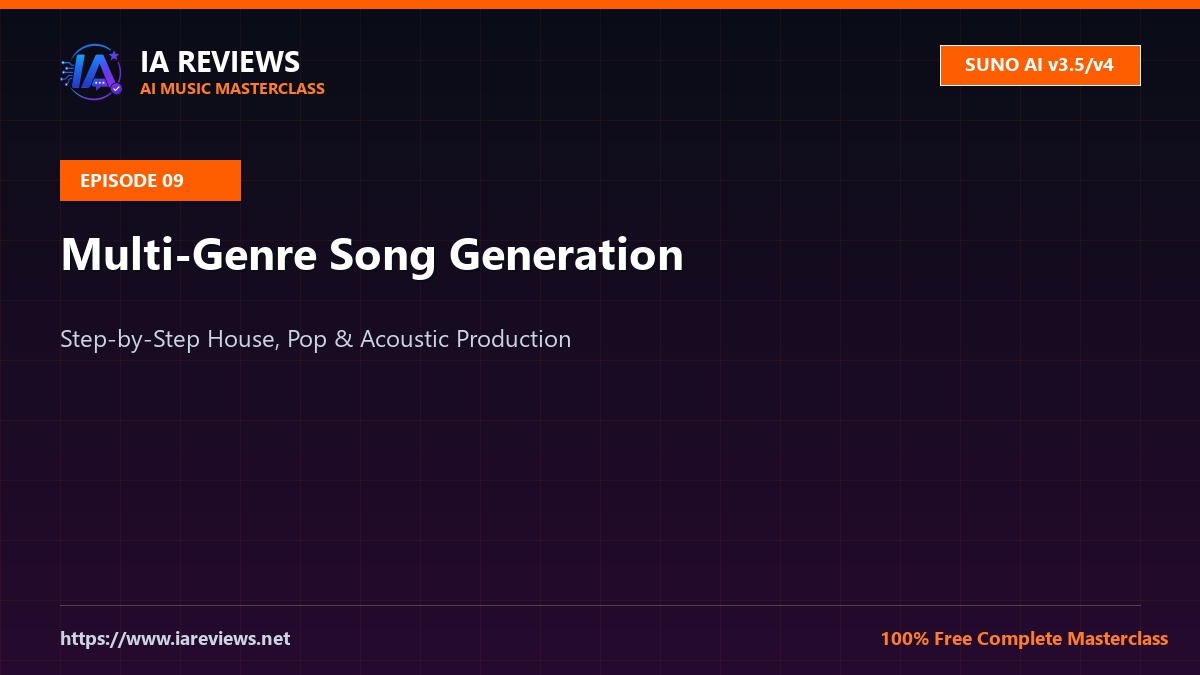 Featured Image - Episode 9: Suno AI Masterclass #9: Multi-Genre Song Generation (House, Pop, Acoustic)